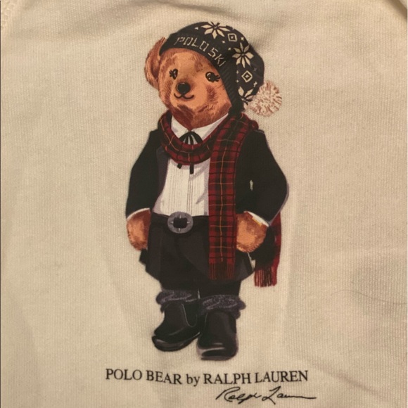 NWT Girls Ralph Lauren Tuxedo Bear French Terry Dress - Picture 6 of 7